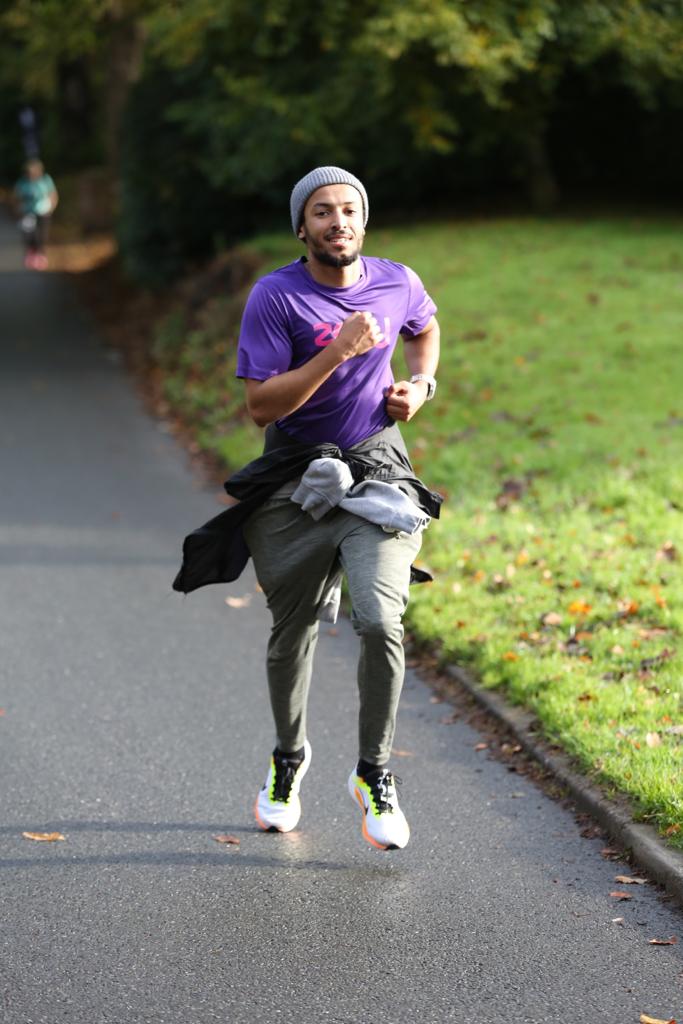 Running in a park
