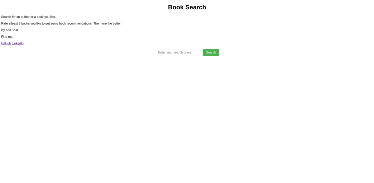 Book recommendation system